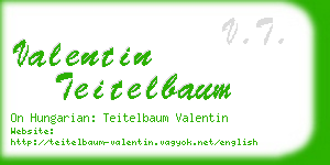 valentin teitelbaum business card